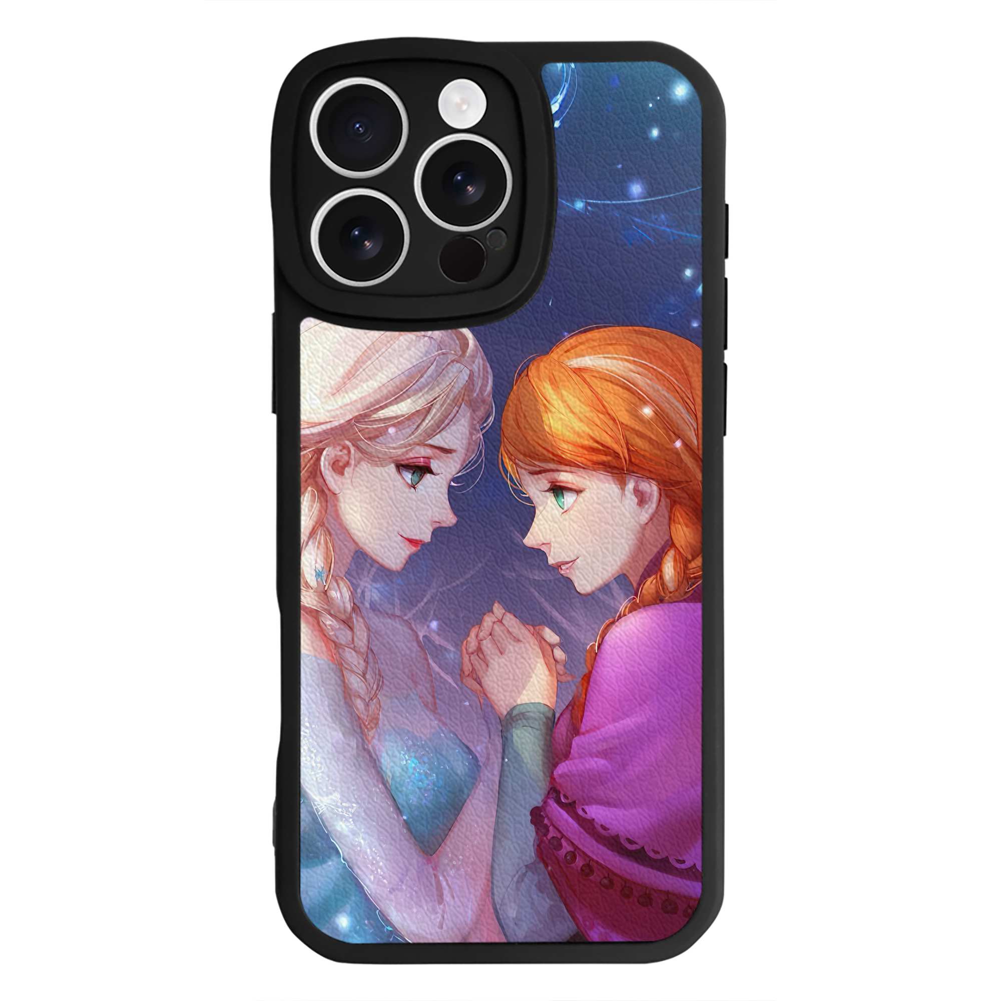 （画像用） アナと雪の女王 アンナ エルサ Frozen Anna Elsa 【iPhone 16シリーズ対応】シリコンスマホケース（レザー調） 材質：シリコン